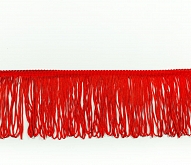 4" Loop Fringe 12.5 Mtr Cards Red - Click Image to Close